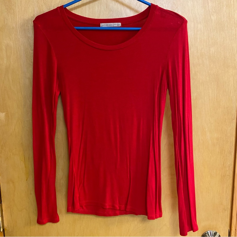 Active Basic - Red long sleeve shirt